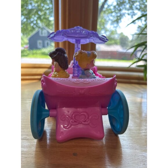 Fisher-Price Little People Disney Princess Pull-Along Musical Carriage With 3 Fi - Picture 4 of 5